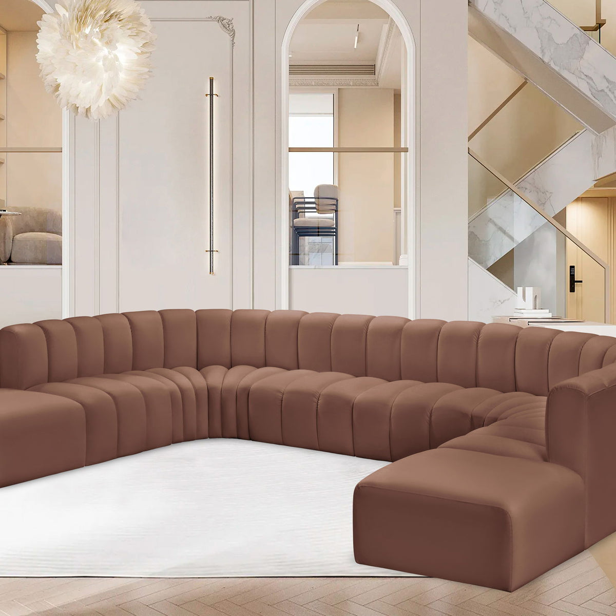 Arc - Faux Leather Modular Sectional