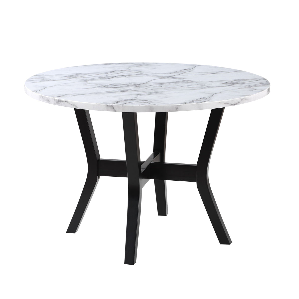 Kusa - 5 Piece Pack Dining Set With Engineering Stone Top - Black