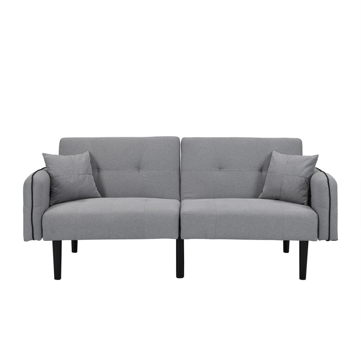 Modern Folding Ottoman Sofa Bed With Stereo System - Gray