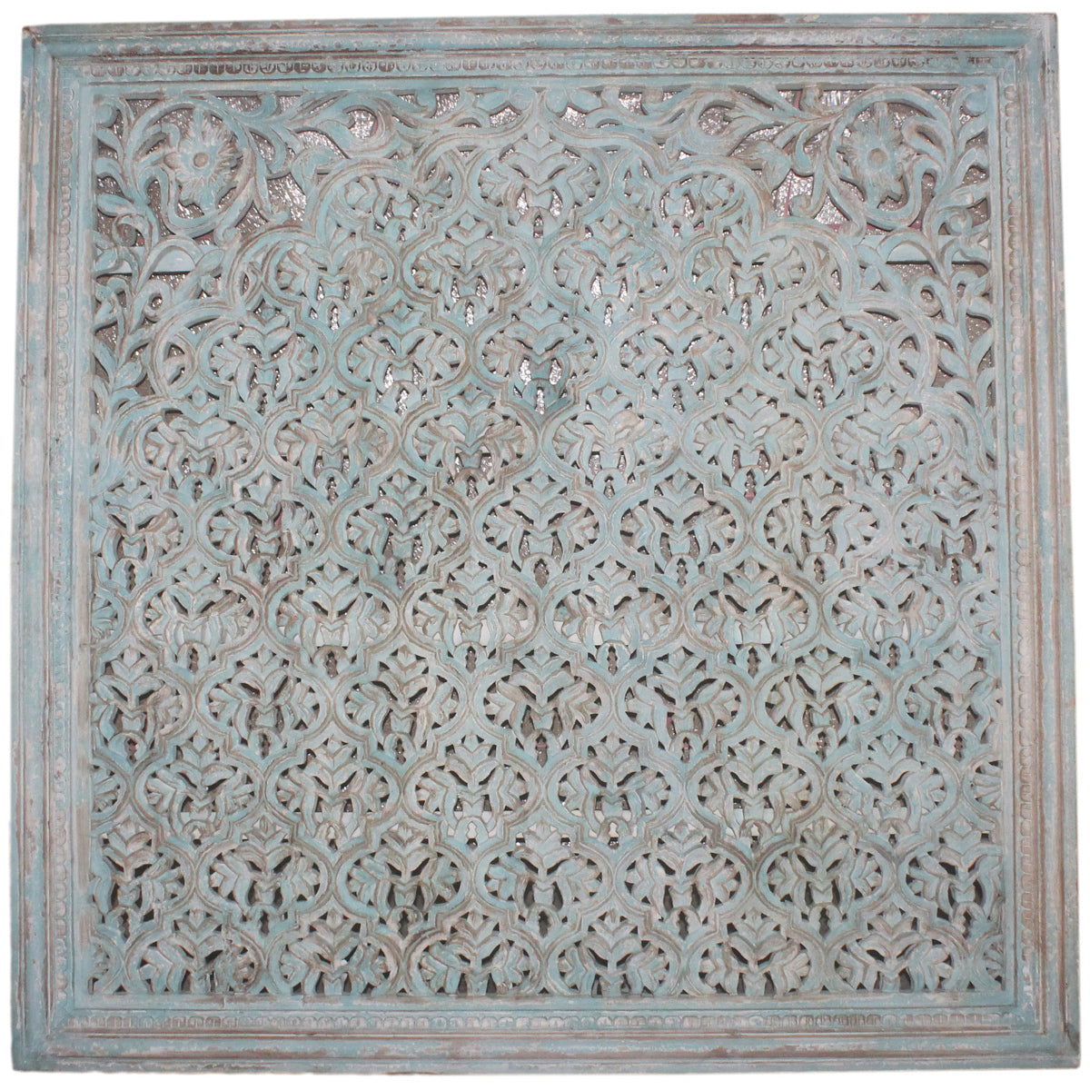 Cheval - Wood Carved Panel - Gray