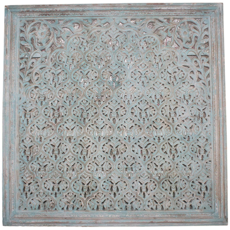 Cheval - Wood Carved Panel - Gray