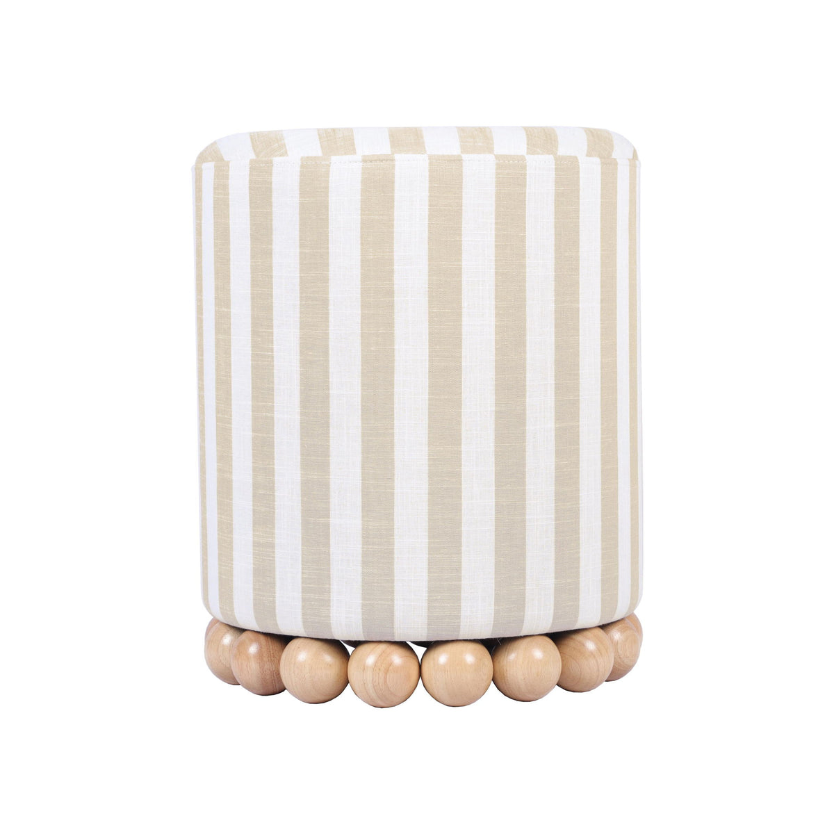 Dex - Striped Linen Ottoman