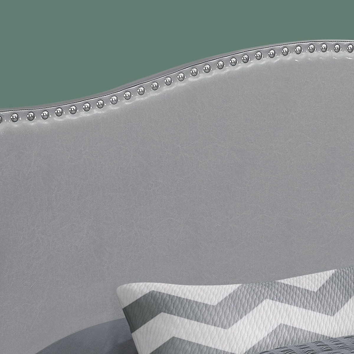 Queen Size, Bed Headboard Only, Upholstered, Transitional - Gray