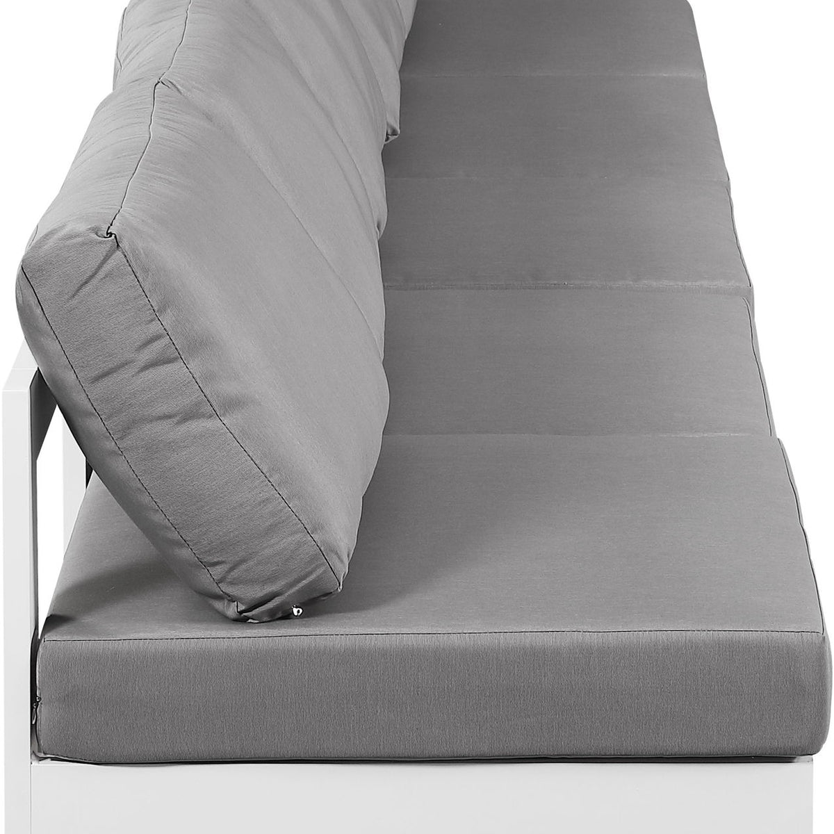 Nizuc - Outdoor Patio 5 Seat Modular Armless Sofa With White Frame