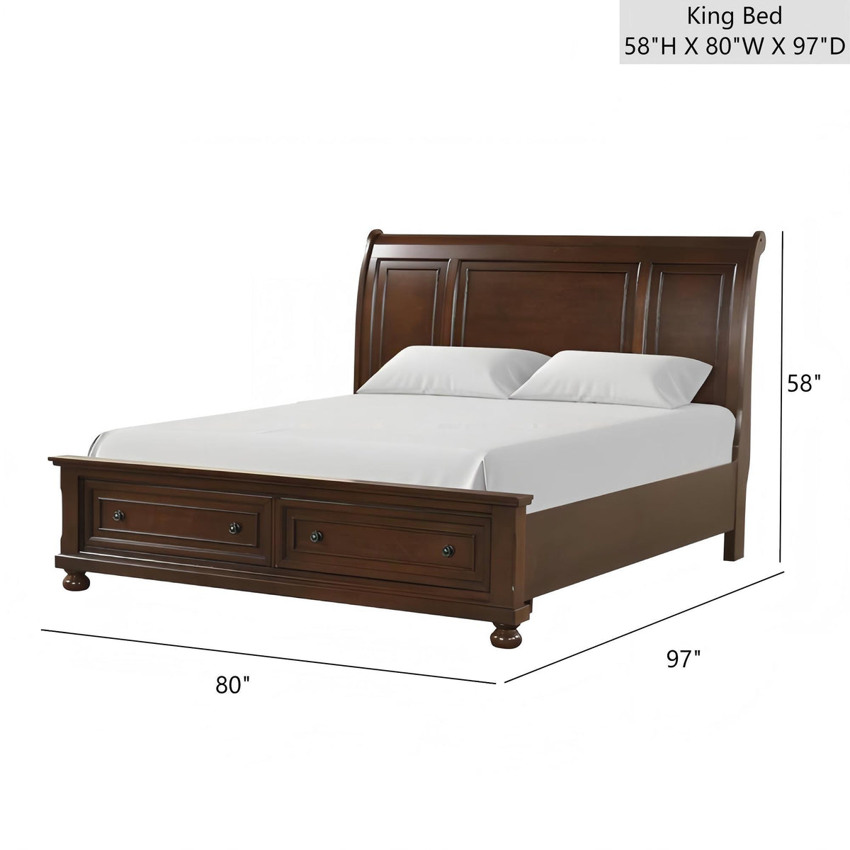 Meade - Sleigh Bed