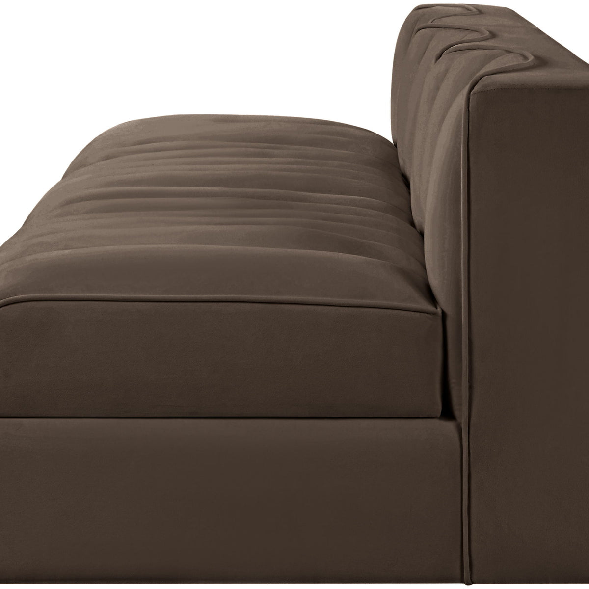 Rummi - Velvet Performance Fabric Upholstered 3 Piece Modular Armless Sofa