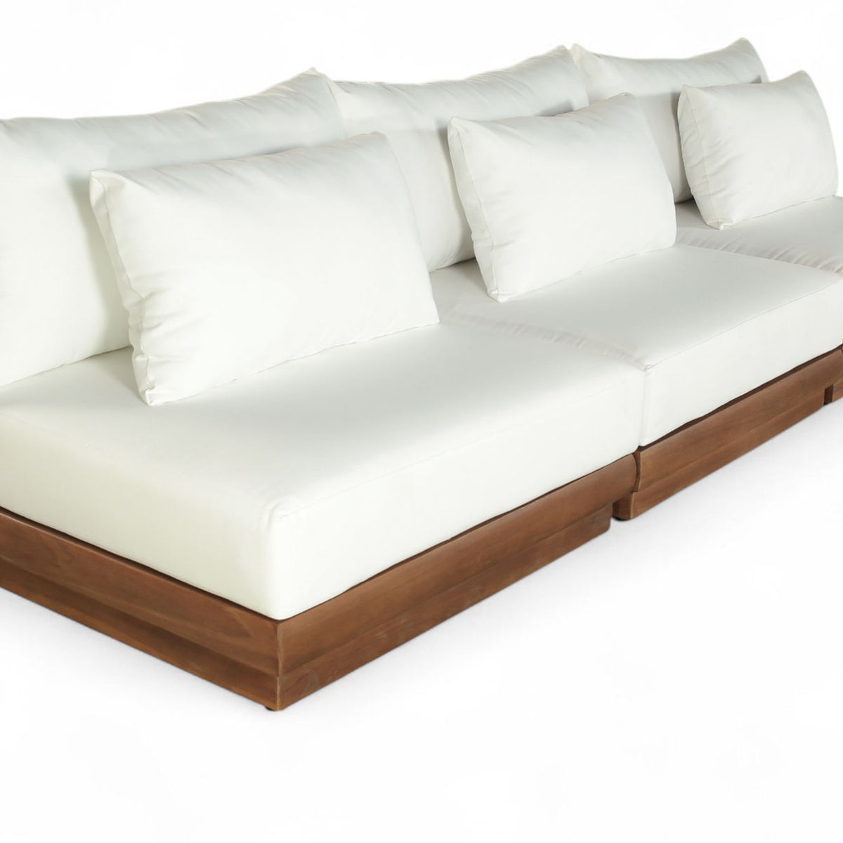 Mirella - 3 Piece Water Resistant Fabric Upholstered Outdoor Patio Modular Sofa