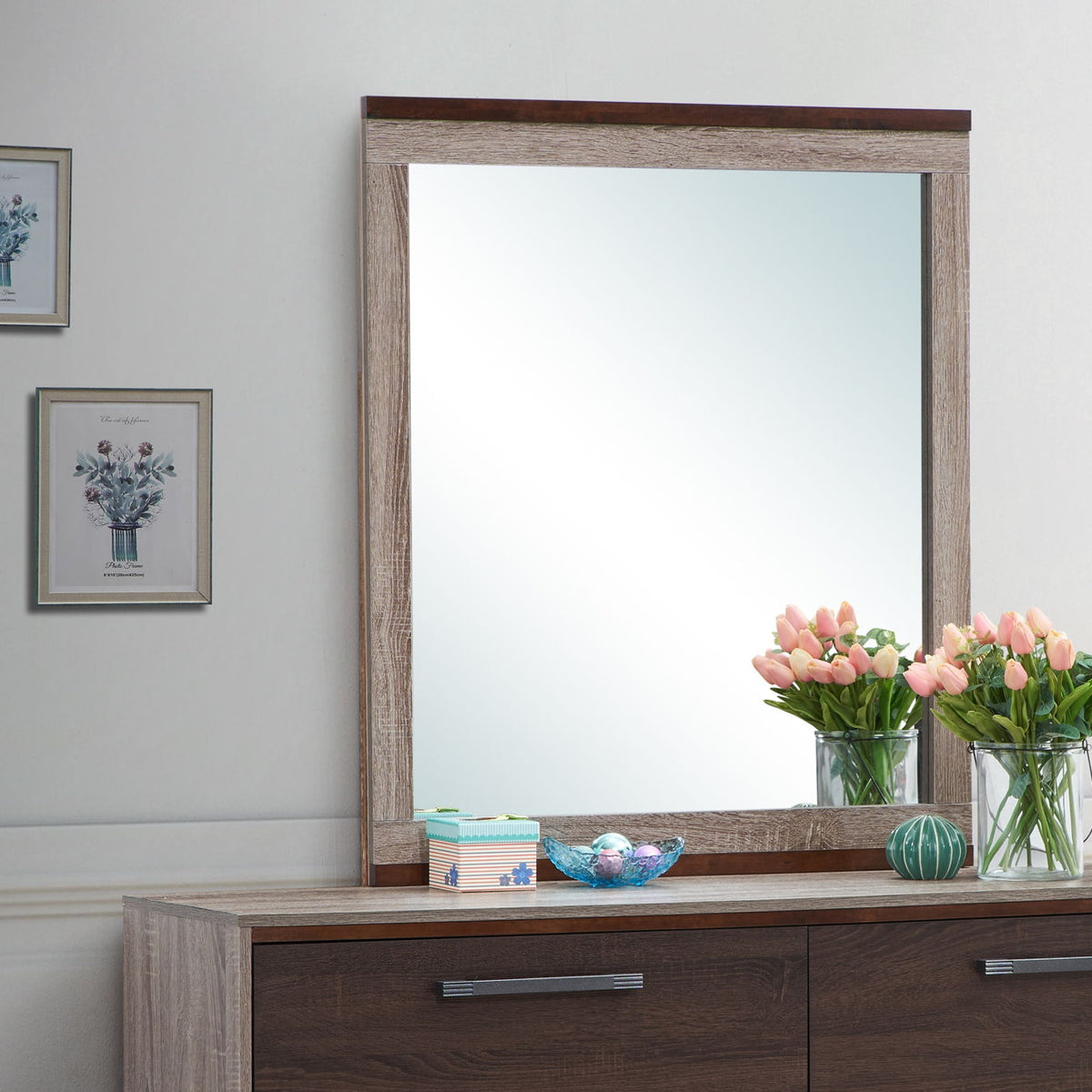 Magnolia - Mirror - Gray / Brown