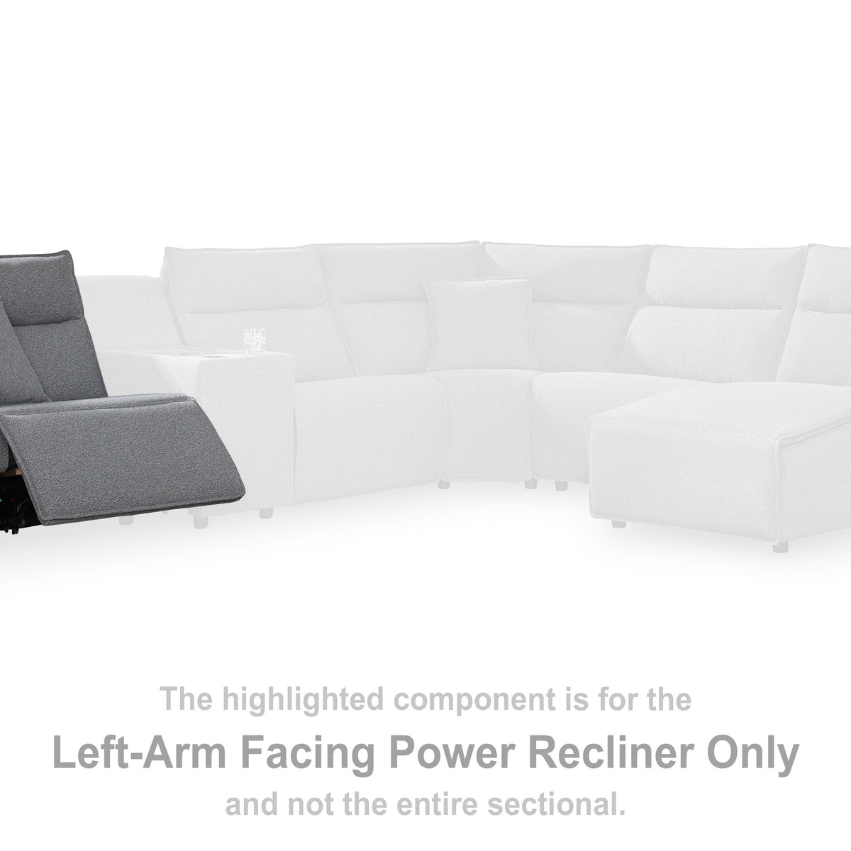 ModMax II - Salt And Pepper - LAF Zero Wall Power Recliner