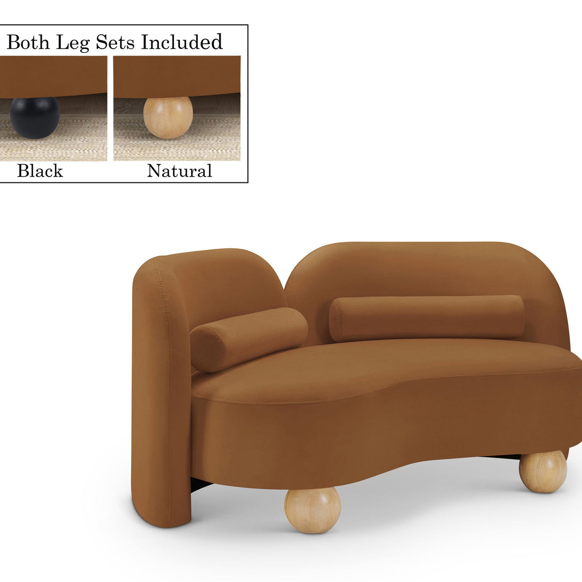 Daphne - Velvet Loveseat