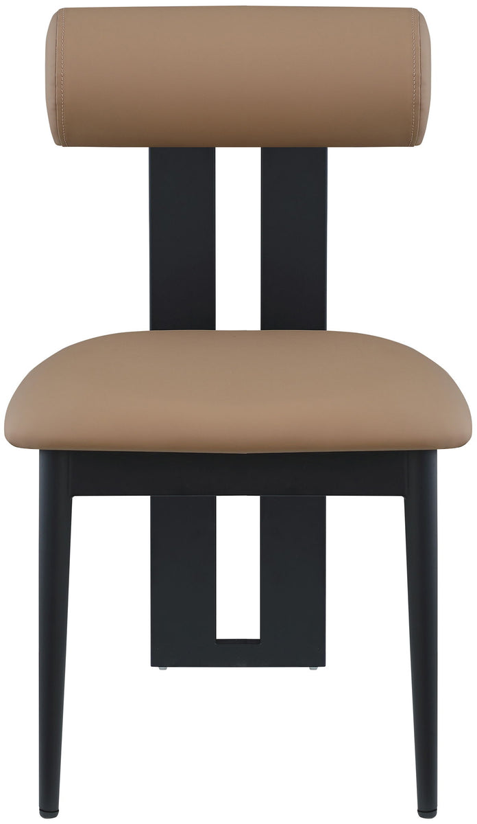 Dario - Faux Leather Dining Chair With Black Frame (Set of 2)