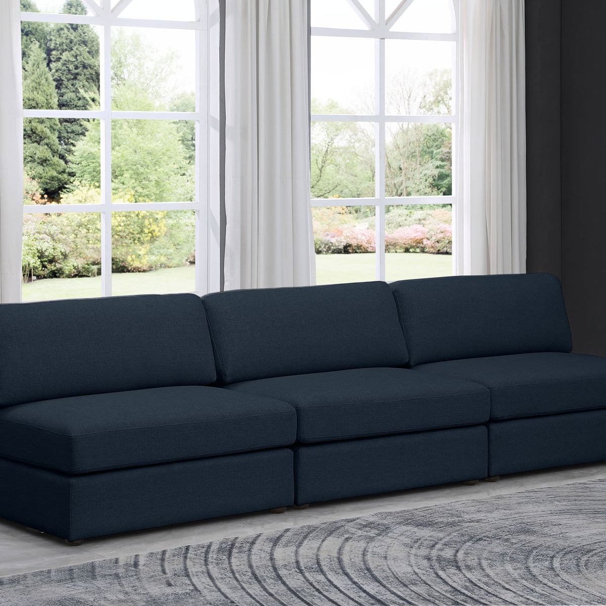 Beckham - Modular 3 Seat Armless Sofa