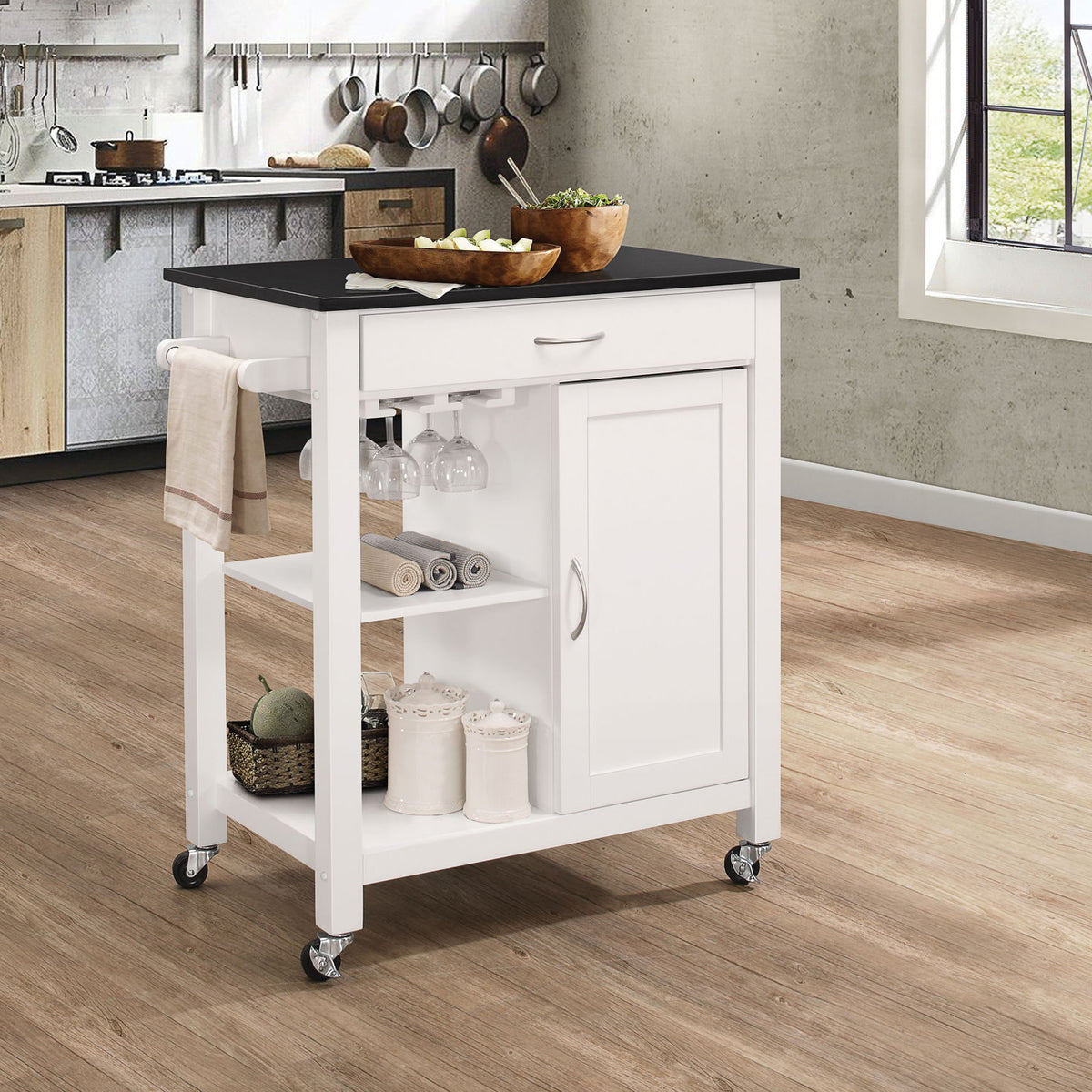 Ottawa - Kitchen Cart - Black / White