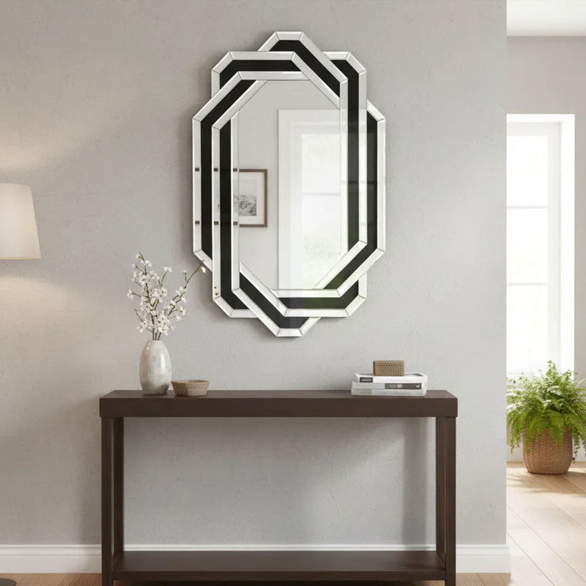 Diamond Wall Mirror - Silver