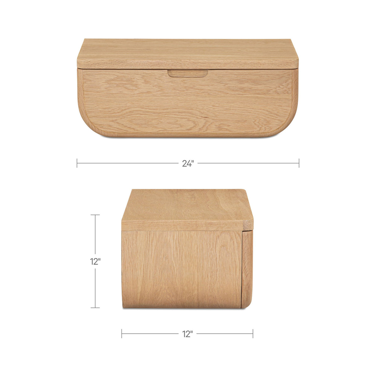Hettie - Floating Nightstand - Natural / Brown