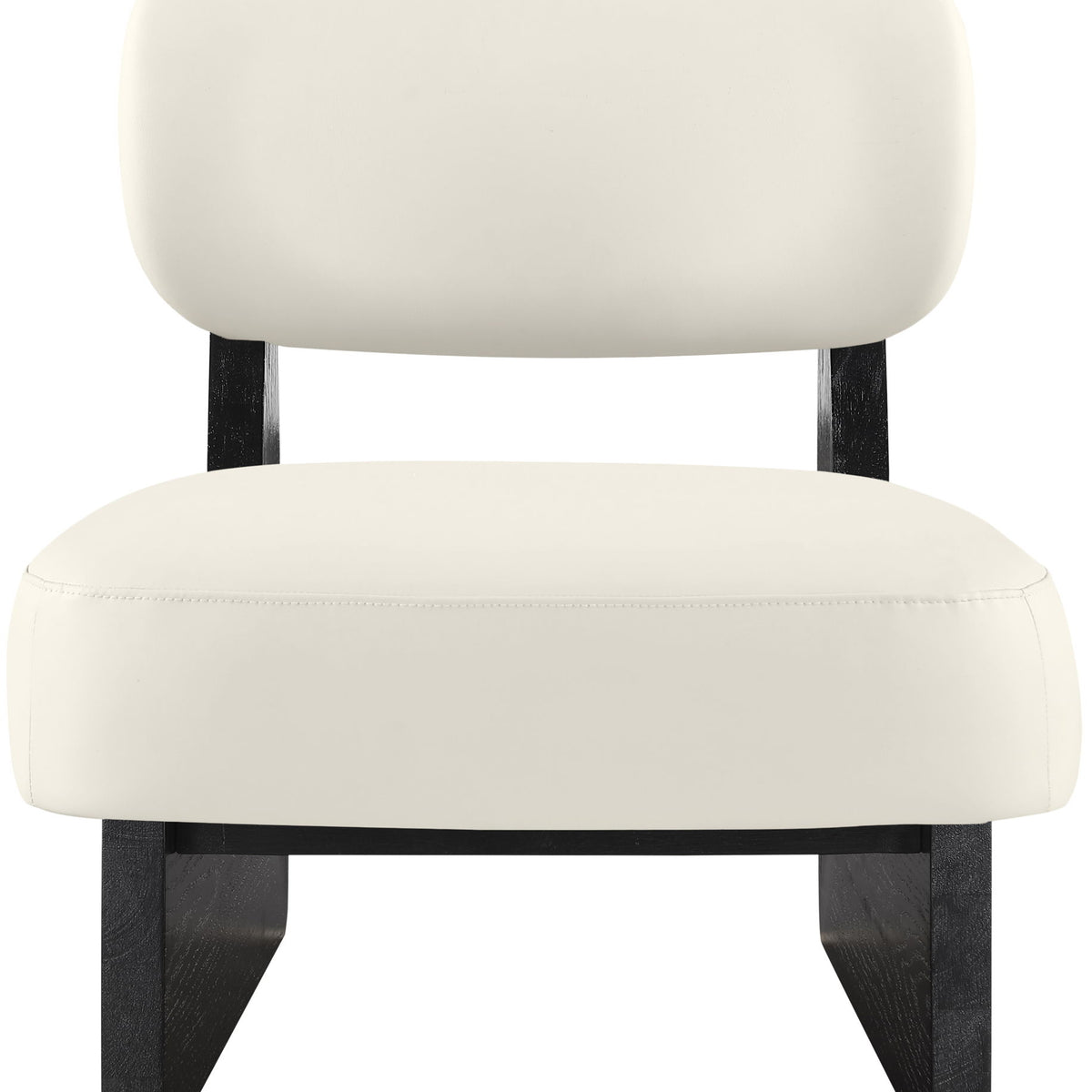 Vetra - Vegan Leather Upholstered Accent Chair With Black Base