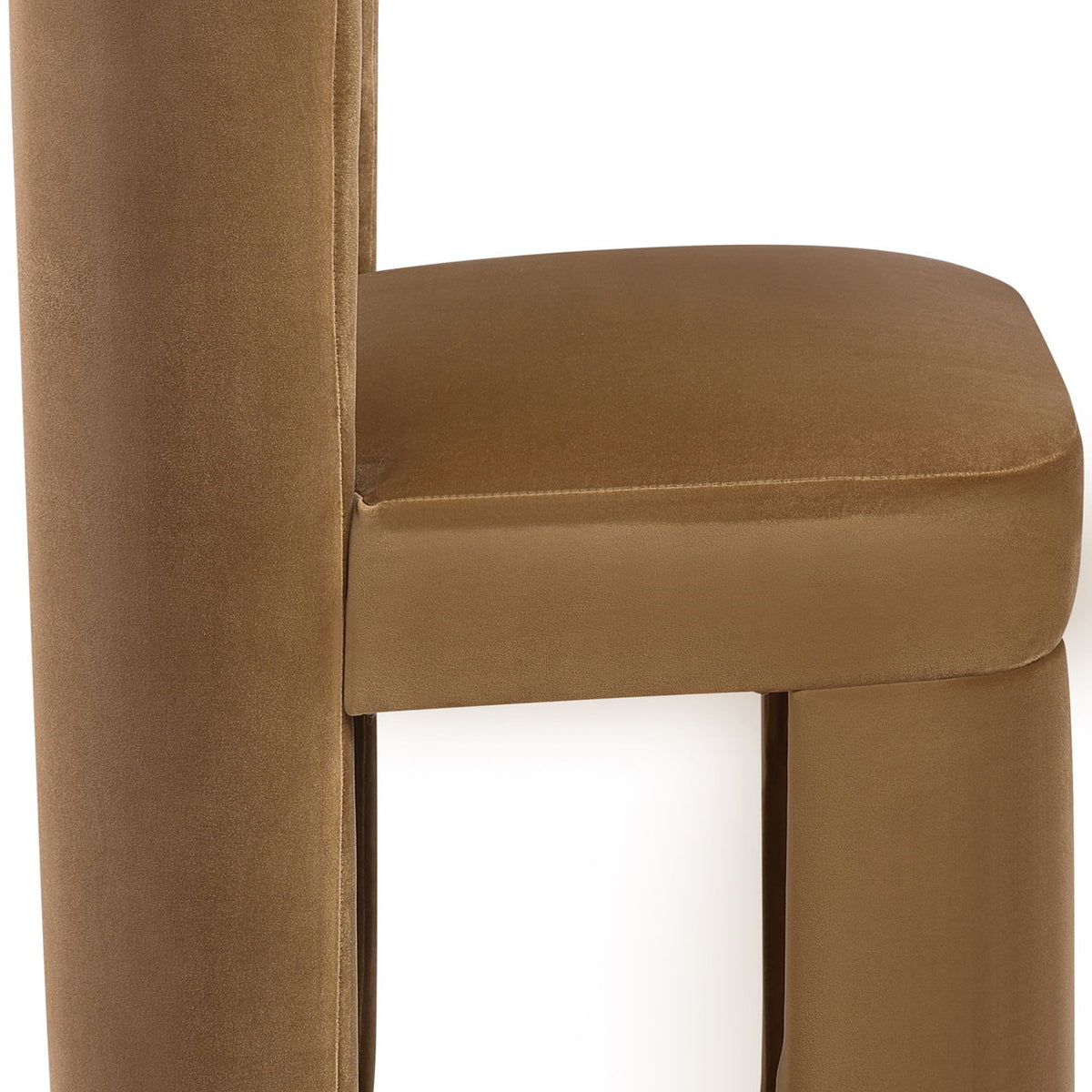 Zuno - Velvet Performance Fabric Upholstered Dining Chair (Set of 2) - Saddle