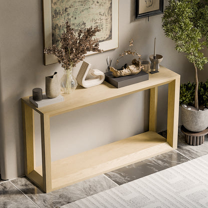 Console Table Oak 60-inch