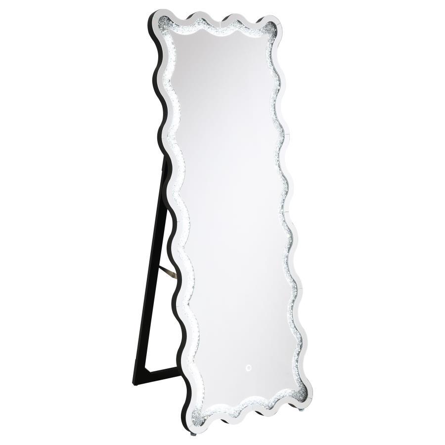 Brixey - LED Lighting Standing Floor Mirror - Black