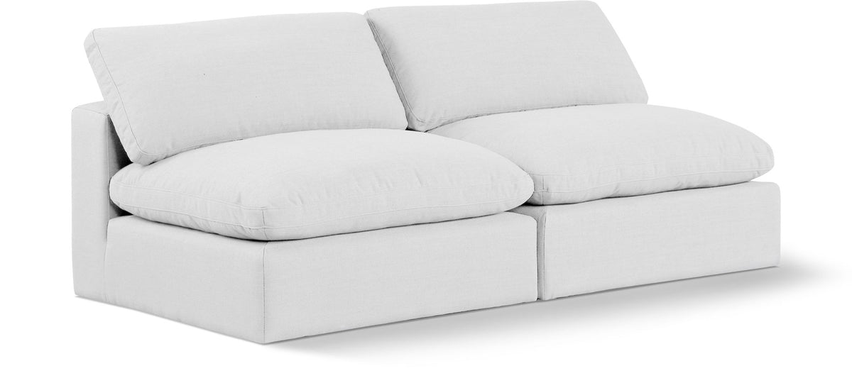 Comfy - Linen Modular Armless Sofa 2 Seats