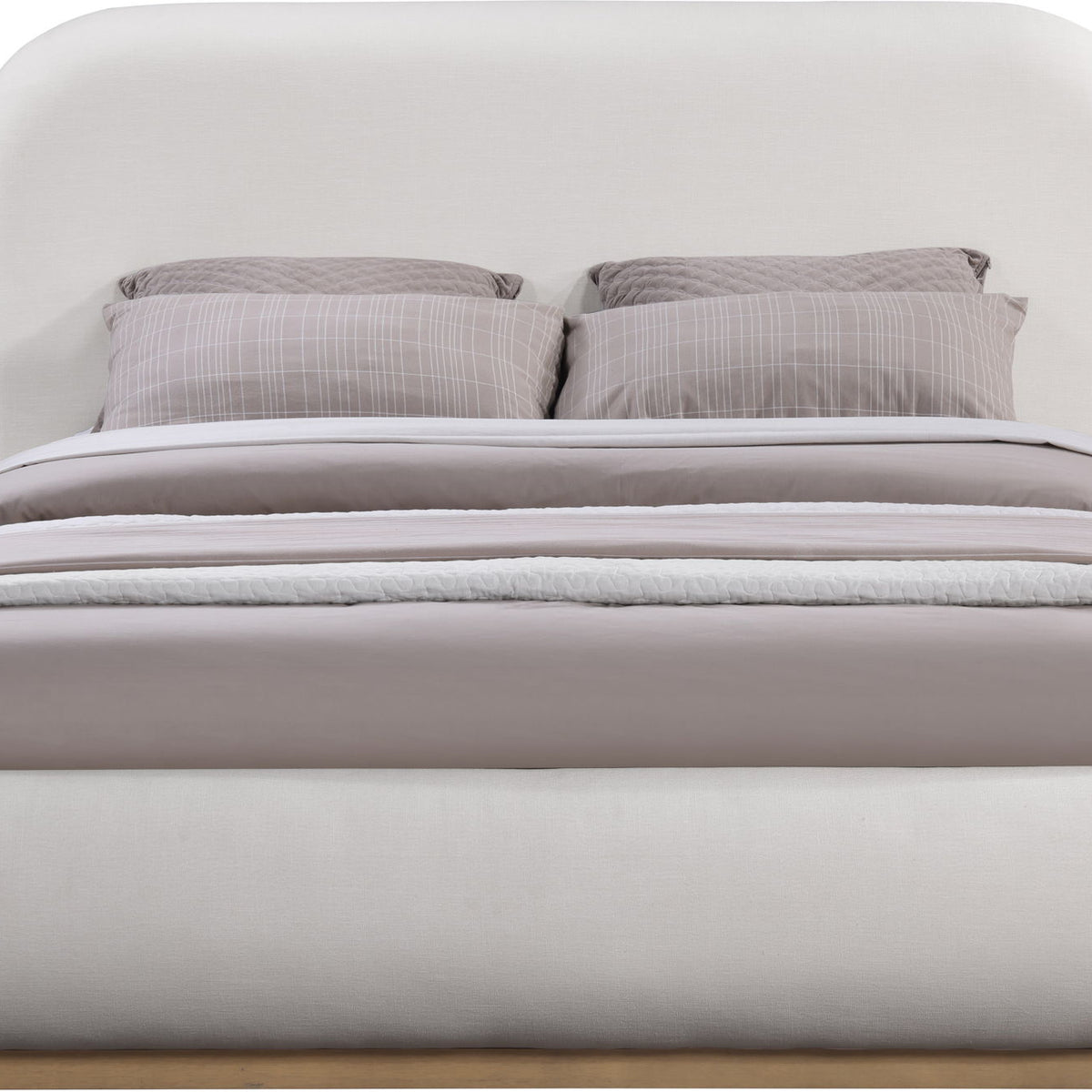 Vaughn - Linen Bed With Natural Base