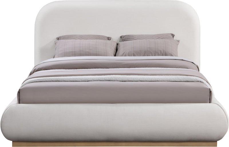 Vaughn - Linen Bed With Natural Base