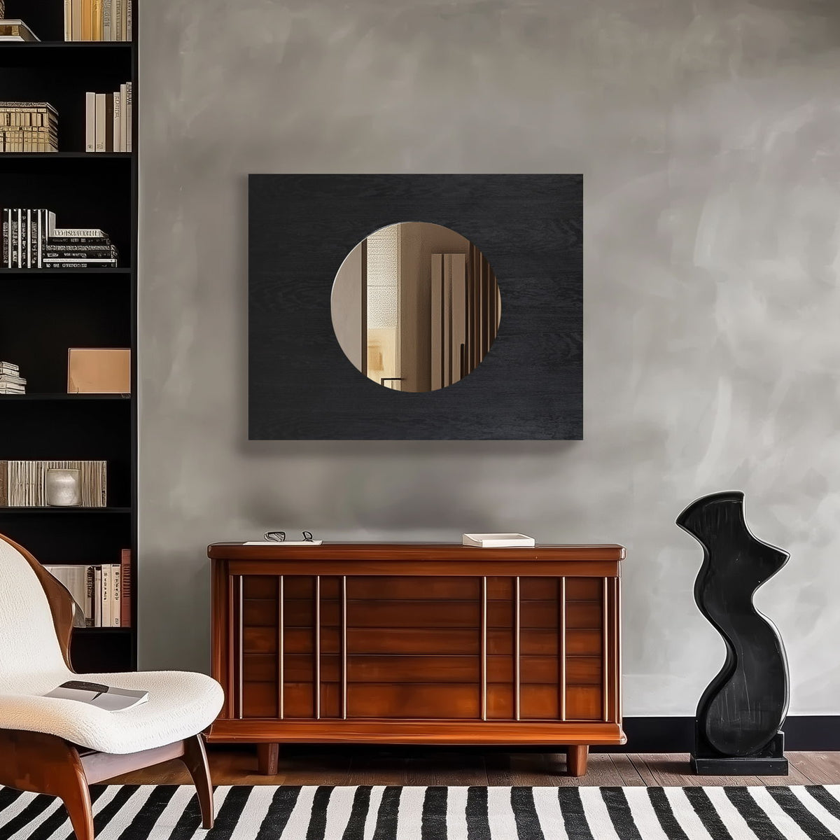 Optic - Oak Wood Frame Mirror