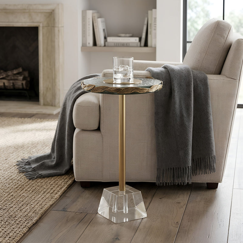 Anaheim - Round Accent Table - Gold