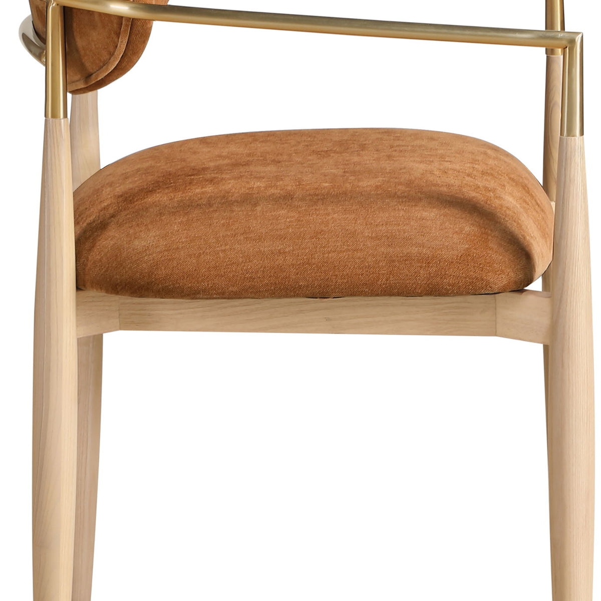 Riccio - Fabric Dining Arm Chair (Set of 2) - Natural Frame