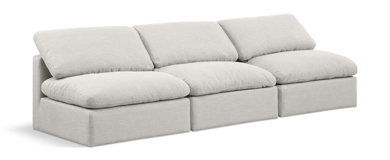 Indulge - Linen 3 Seat Modular Armless Sofa