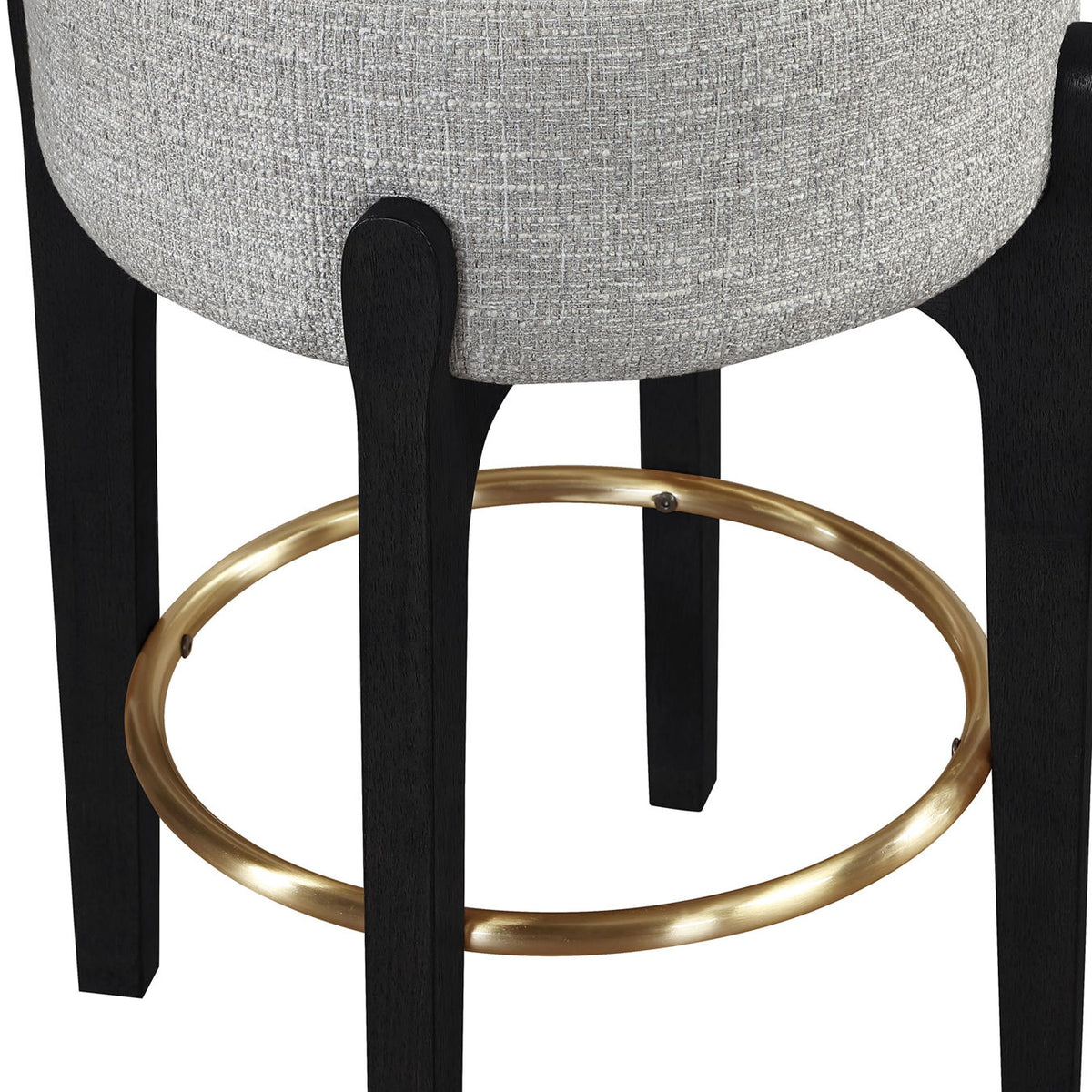 Torino - Backless Counter Stool With Brushed Black Base (Set of 2)