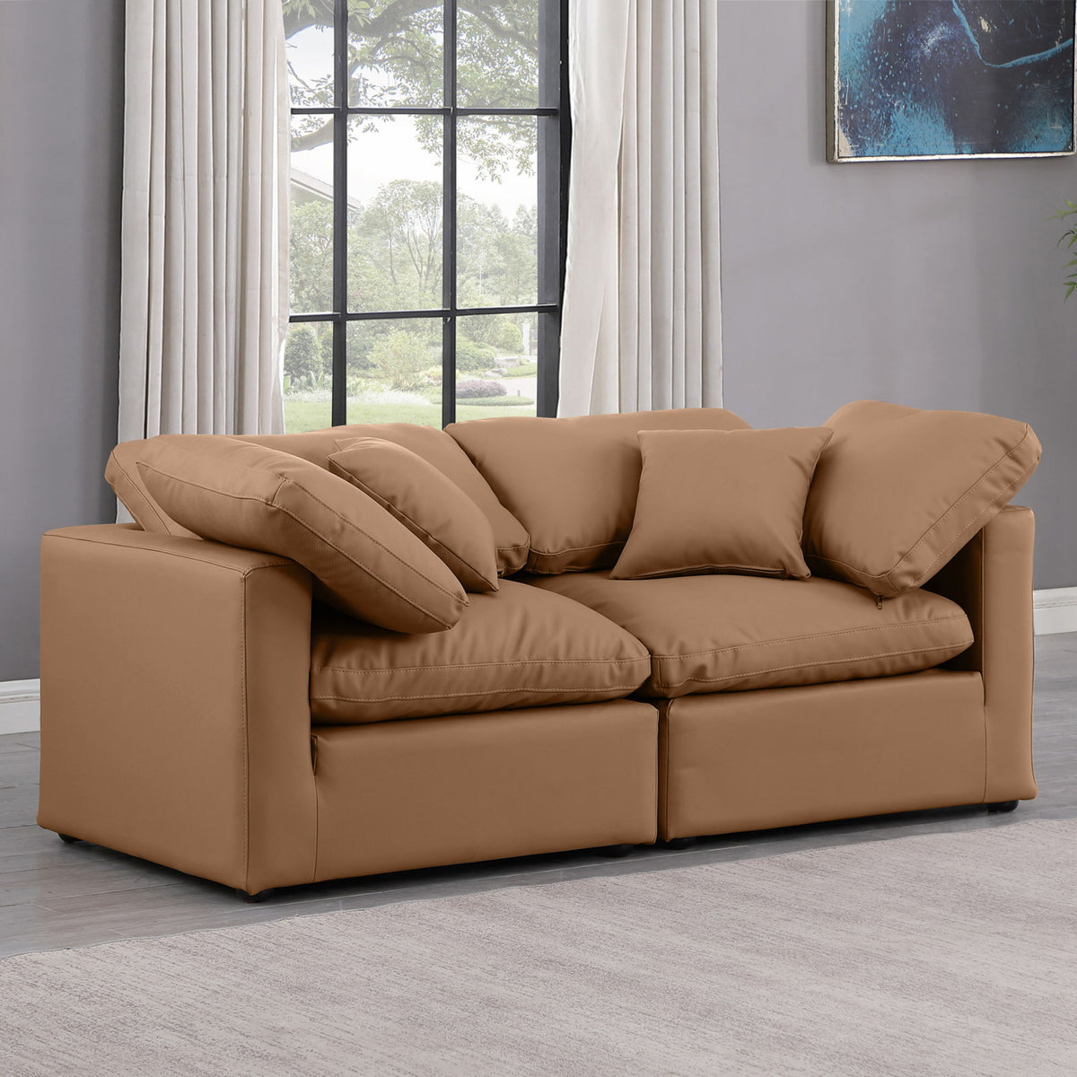 Indulge - Faux Leather 2 Seat Modular Sofa