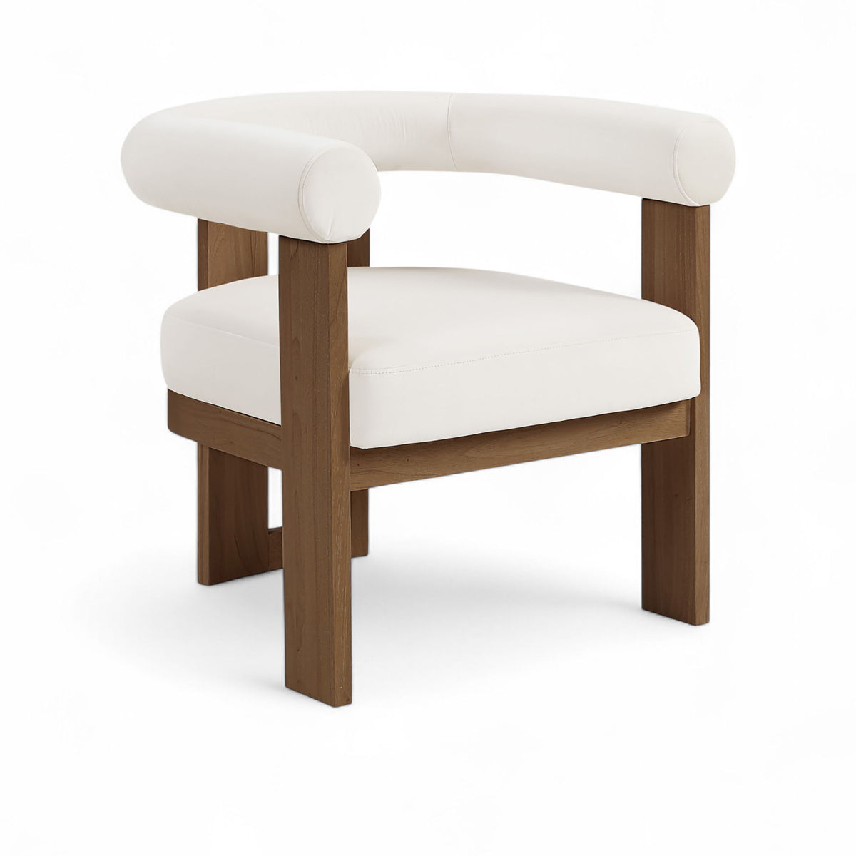 Arienzo - Performance Fabric Upholstered Accent Chair - Walnut Base