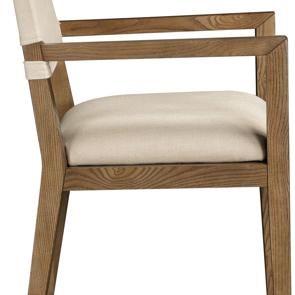 Avon - Linen Textured Performance Fabric Upholstered Dining Arm Chair