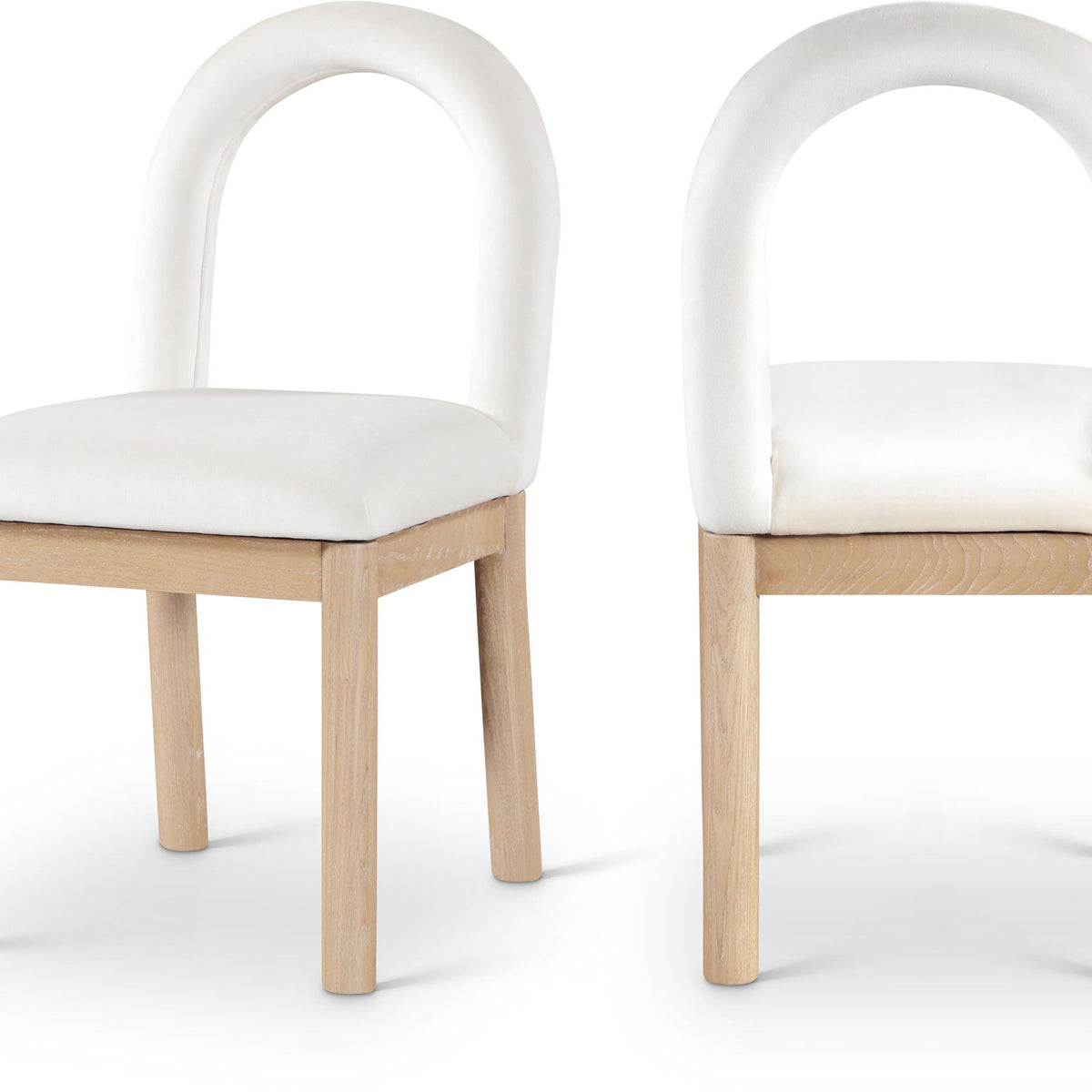 Conrad - Velvet Dining Chair With Natural Legs
