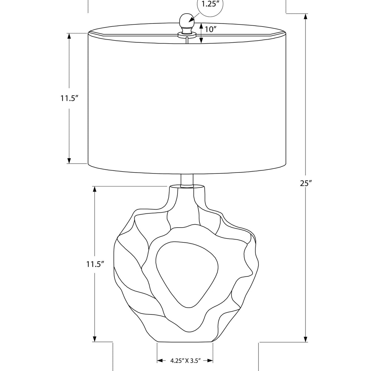 Lighting, Table Lamp, Modern - Cream