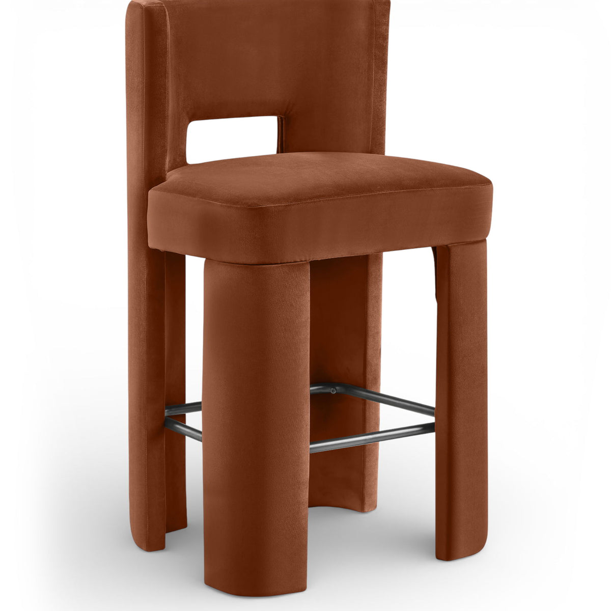 Zuno - Velvet Performance Fabric Upholstered Bar Stool (Set of 2)