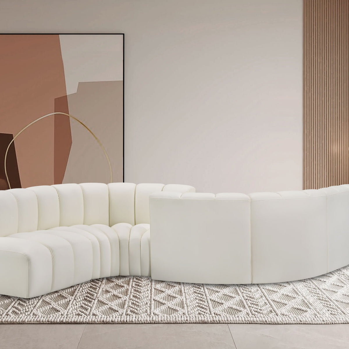Arc - Faux Leather 6 Piece Modular Sofa
