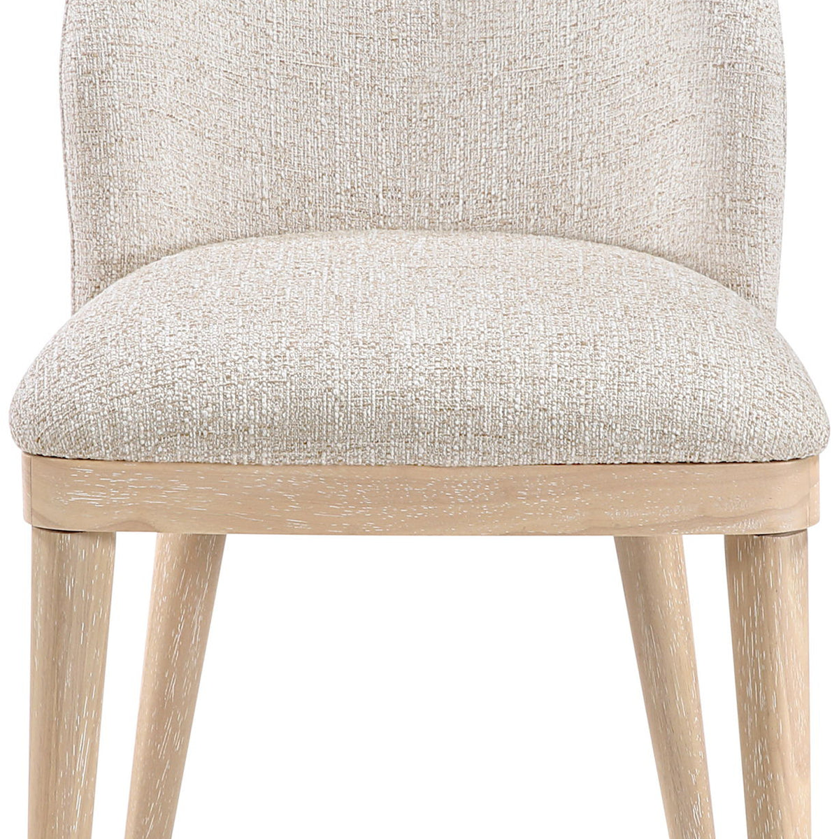 Valeo - Linen Textured Fabric Upholstered Dining Chair (Set of 2) - Painted Natural Base
