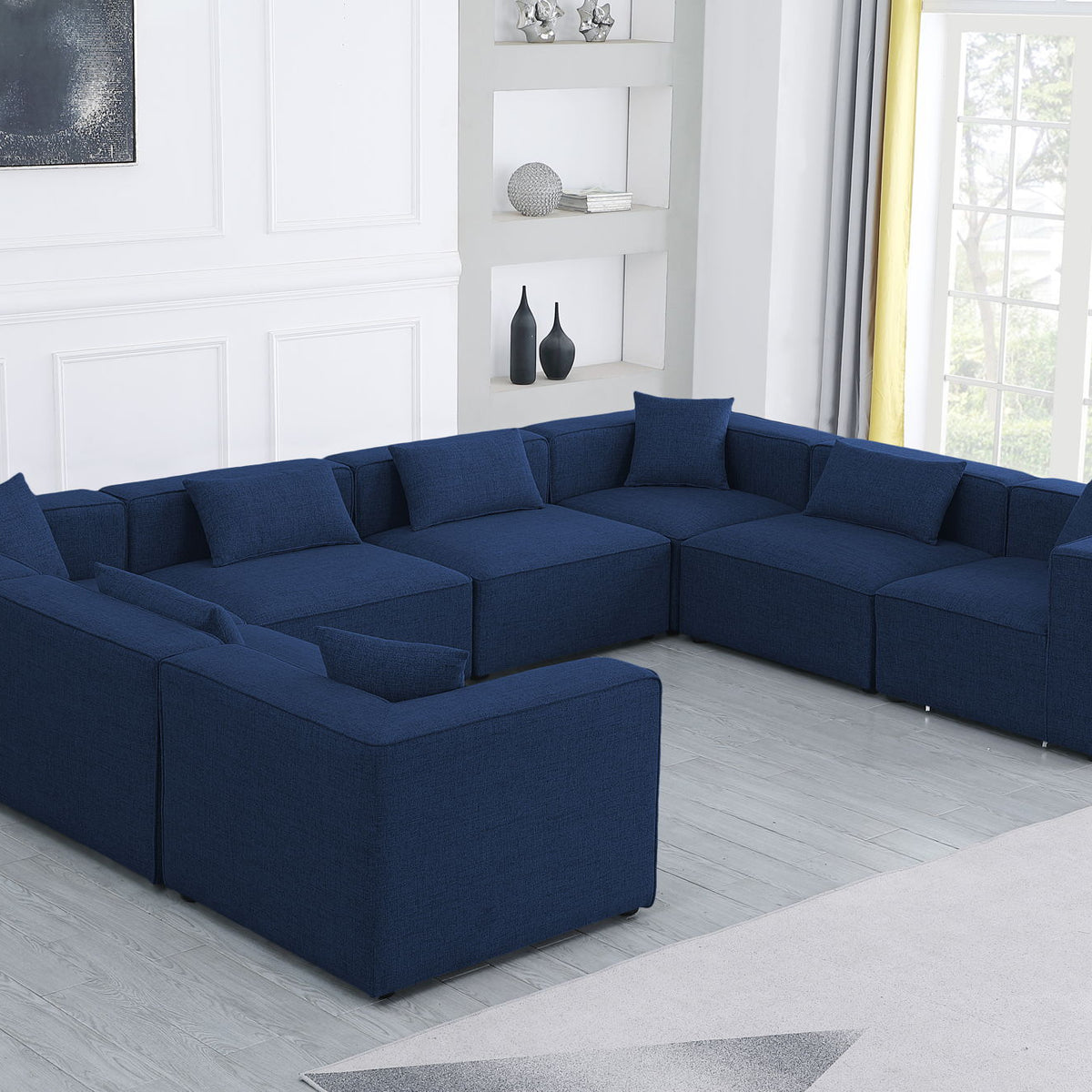Cube - Linen 8 Piece Modular Sectional