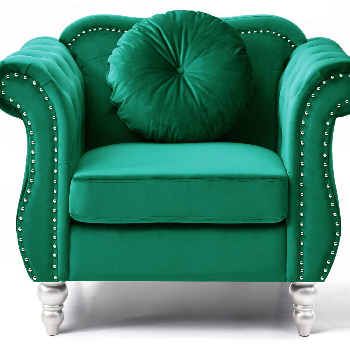 Chic Transitional Flared Arm Chair