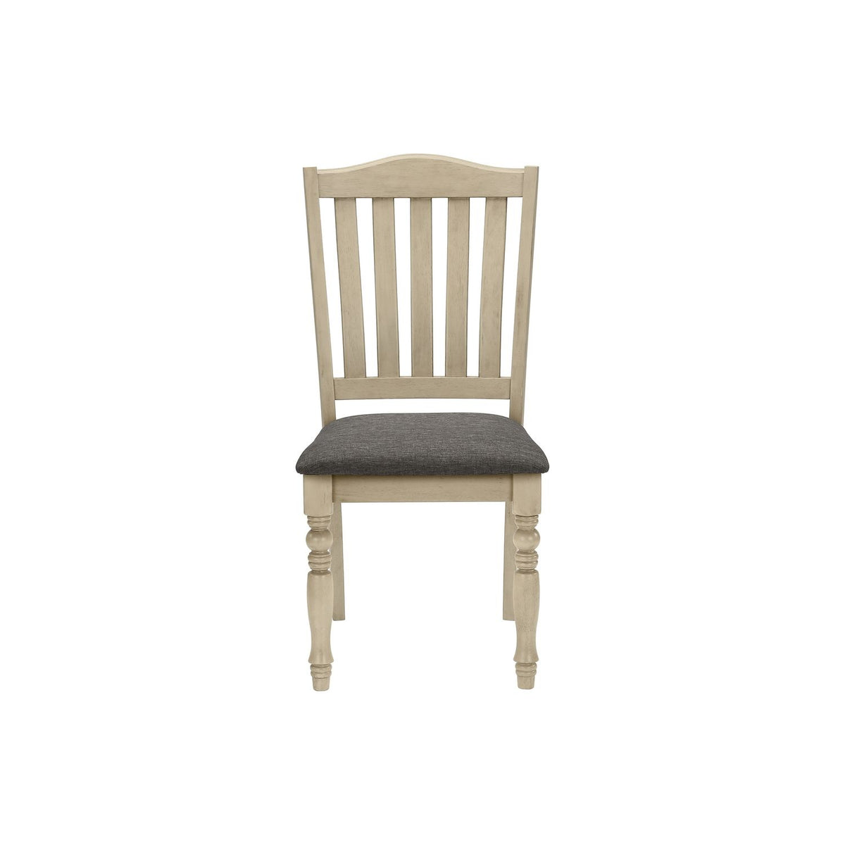 Dining Chair, Upholstered, Side, Transitional (Set of 2) - Gray