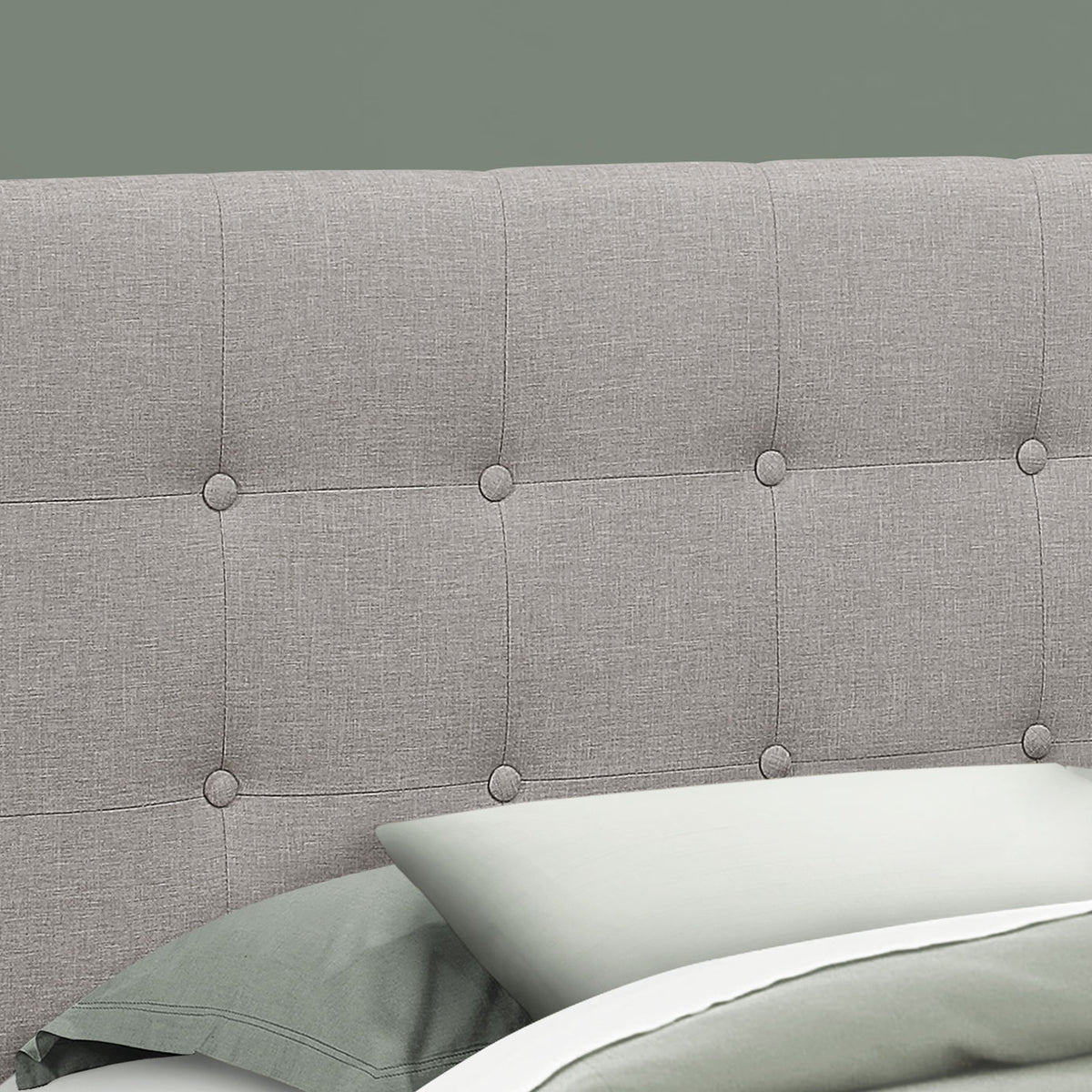 Queen Size, Bed Headboard Only, Upholstered, Durable Construction - Gray