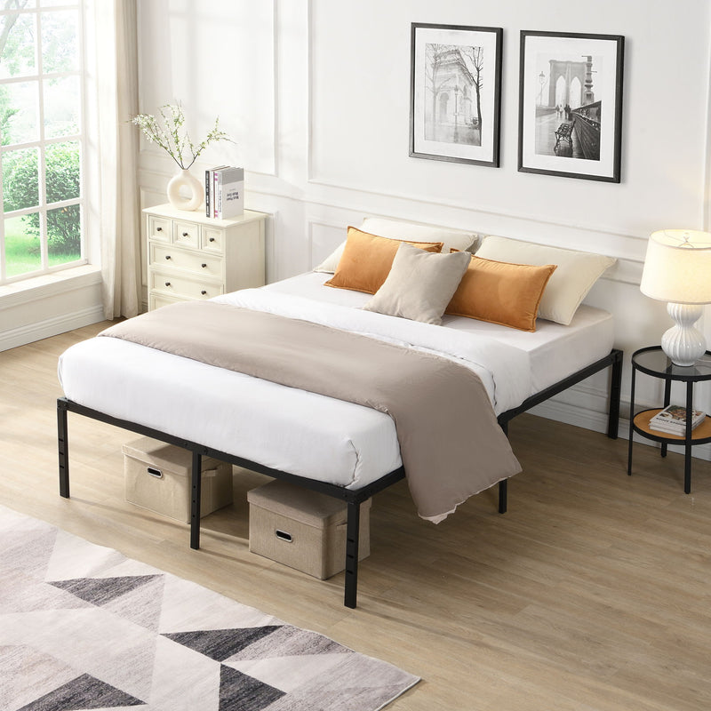 Heavy Duty Metal Bed Frame With Quiet Support