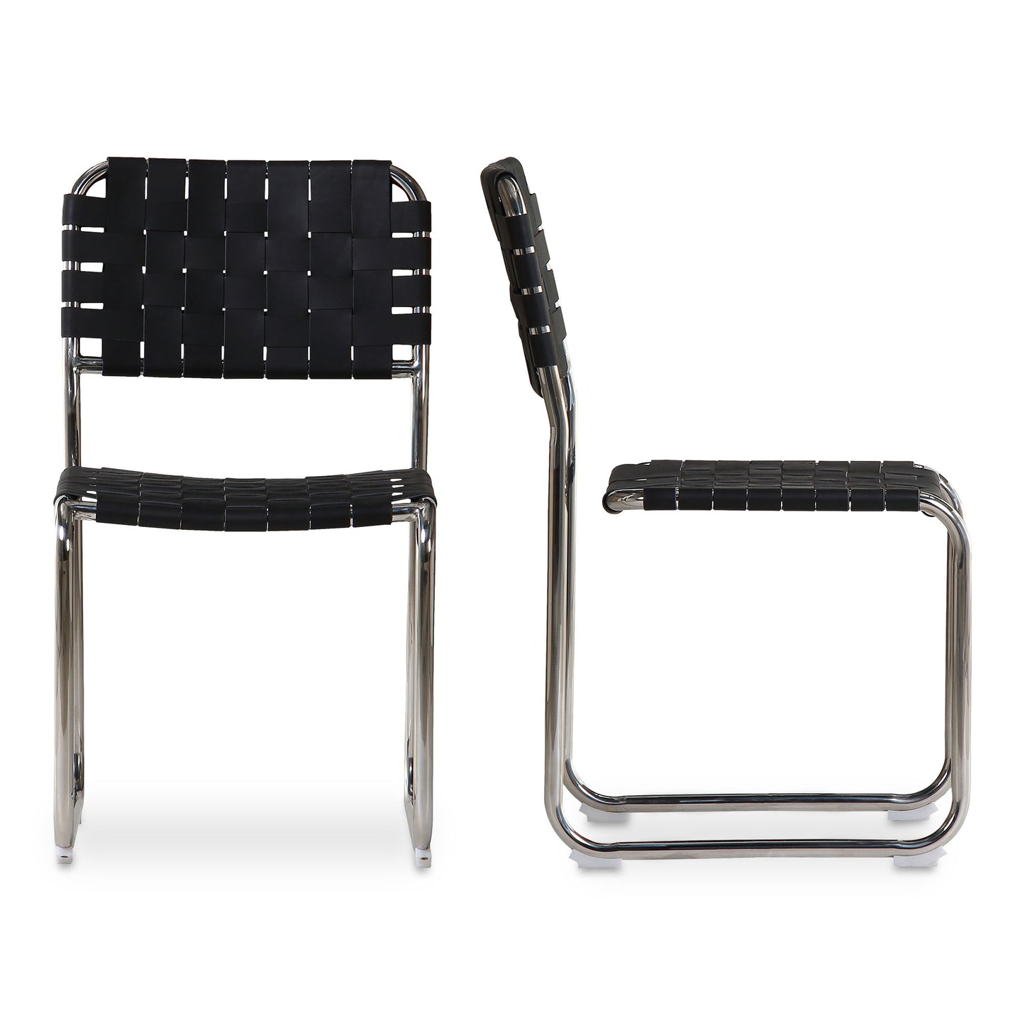 Moma - Stainless Steel Dining Chair (Set of 2) - Black