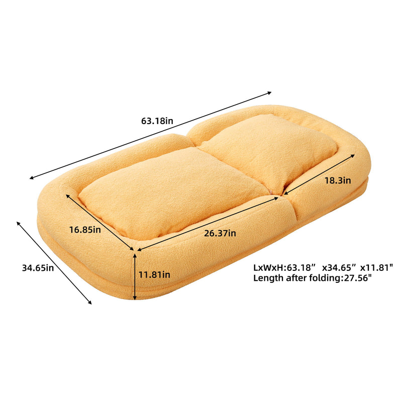 Contemporary Folding Sofa Chair With 5 Adjustable Positions For Gaming, Meditation, And Relaxation