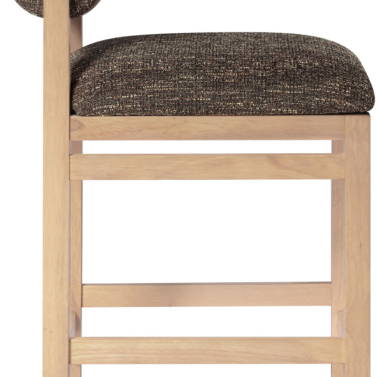 Roundhill - Fabric Counter Stool - Natural Frame