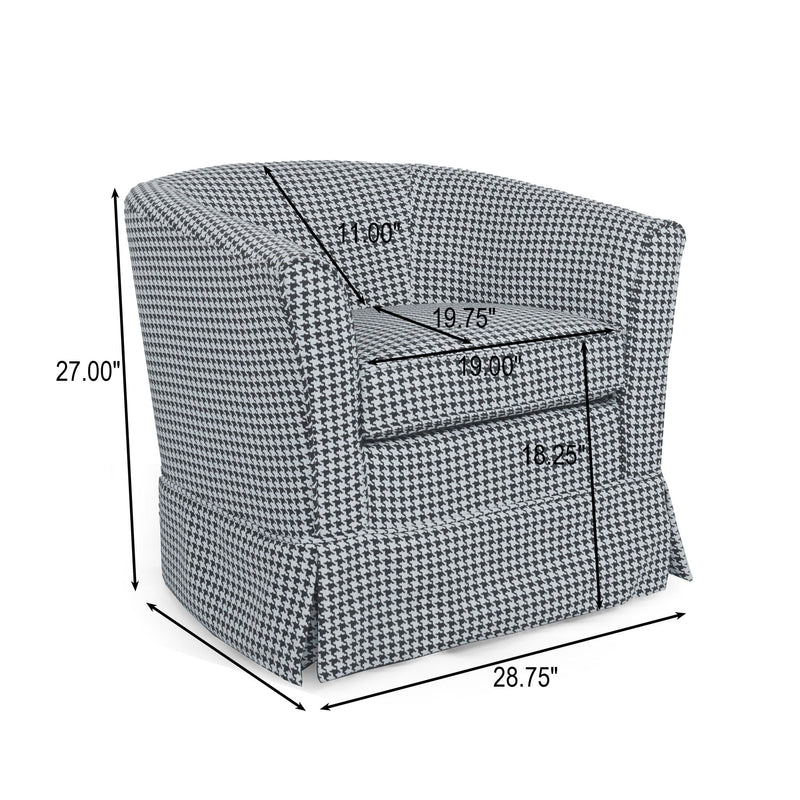 Zeniqua - Upholstered Velvet Swivel Chair With Loose Cover