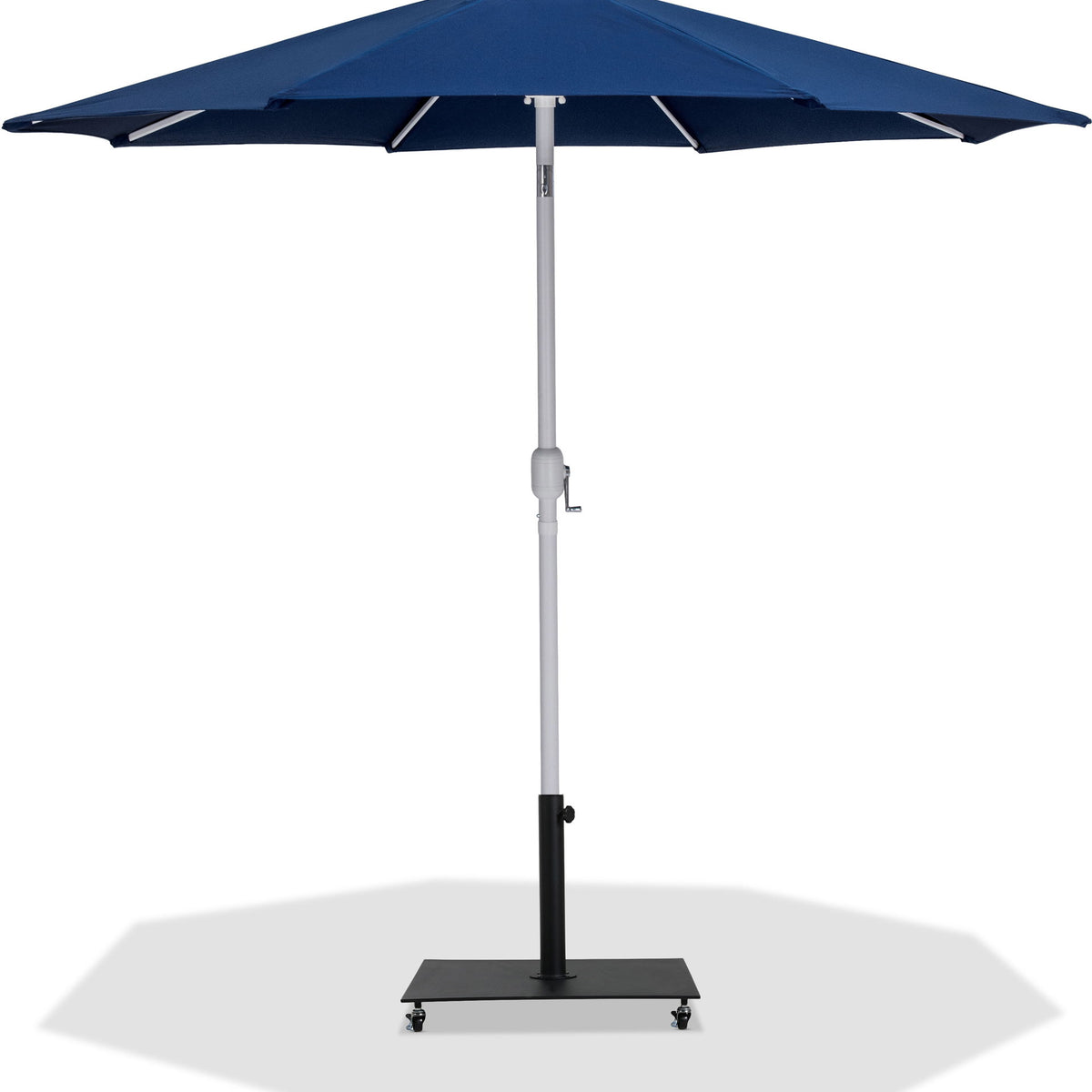 Fiji - Aluminum Patio Umbrella With Square Black And White Base
