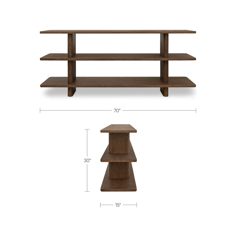 Casey - Small Standard Bookcase - Dark Brown
